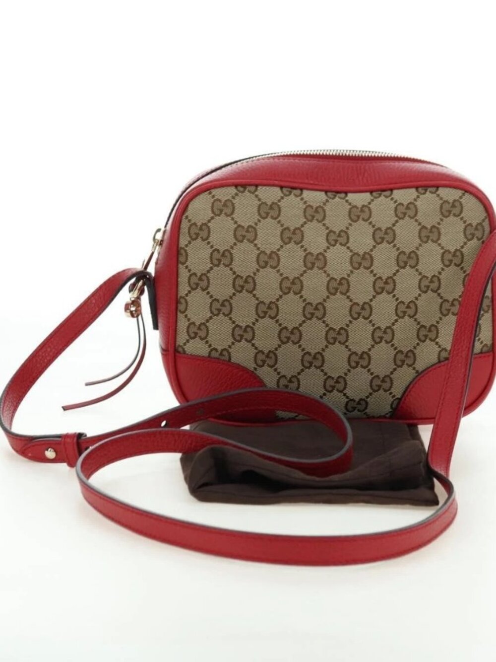 GUCCI GG Canvas Shoulder Bag Beige Gold 449413 Auth - Picture 1 of 13